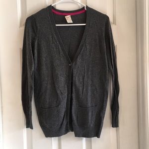 Gray button down cardigan